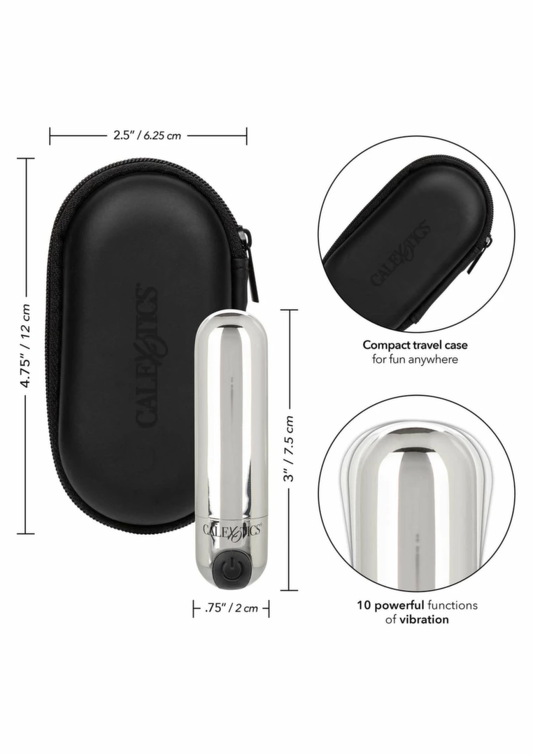CalExotics Rechargeable Hideaway Bullet mini masażer USB 10 - vibraattori - Anelma CalExotics Rechargeable Hideaway Bullet Compact Intimate