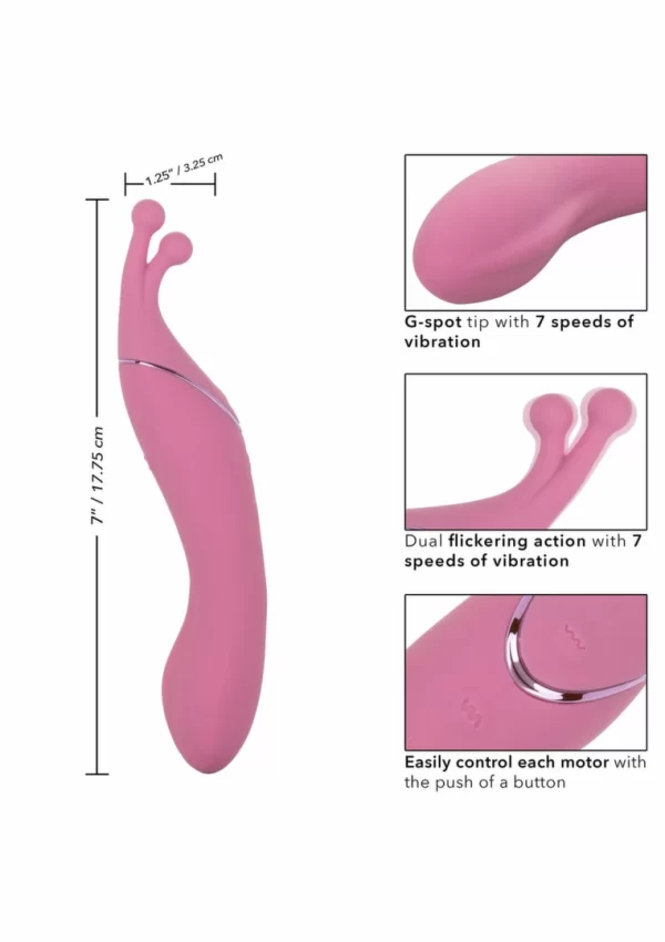 CalExotics Tempt And Tease Kiss Dual-Ended Massager Pink