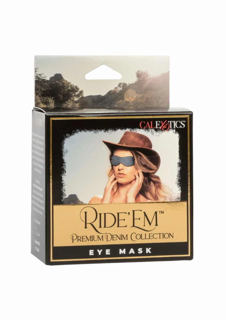 Ride Em Denim Eye Mask opaska na oczy z miÄ™kkiego denimu podwojnie wyÅ›cieÅ‚ana