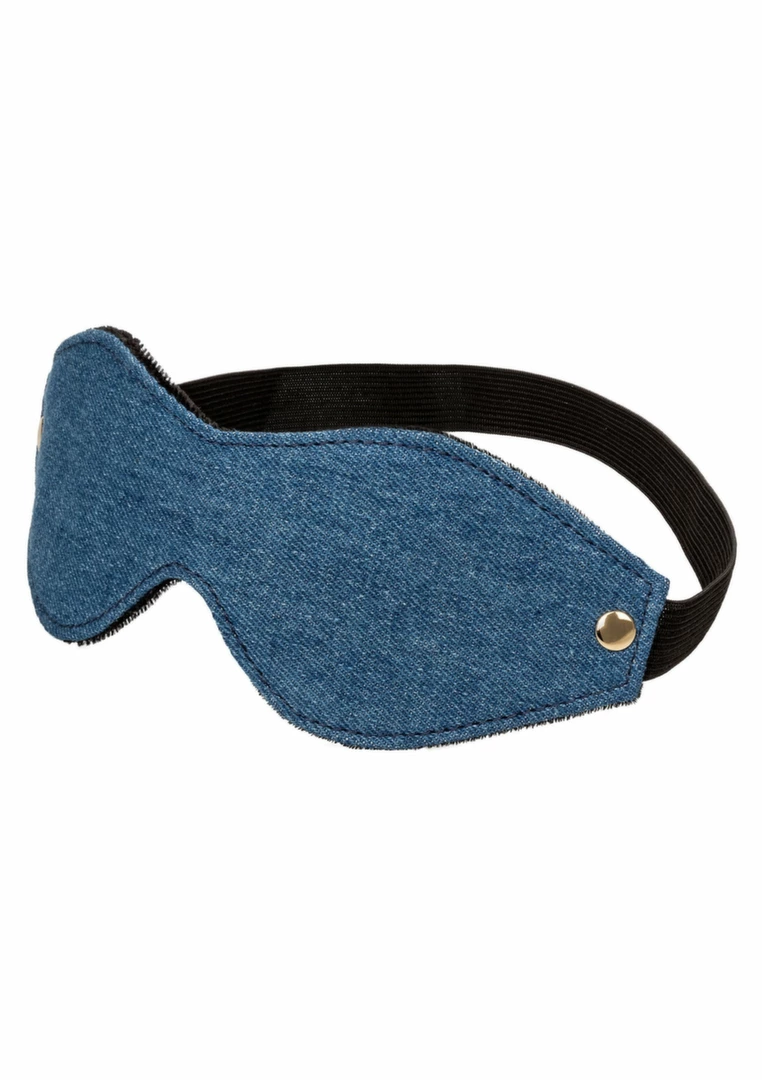 Ride Em Denim Eye Mask opaska na oczy z miÄ™kkiego denimu podwojnie wyÅ›cieÅ‚ana