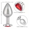Jewel Large Ruby Heart Plug metalowy z krysztaÅ‚em serce 7
