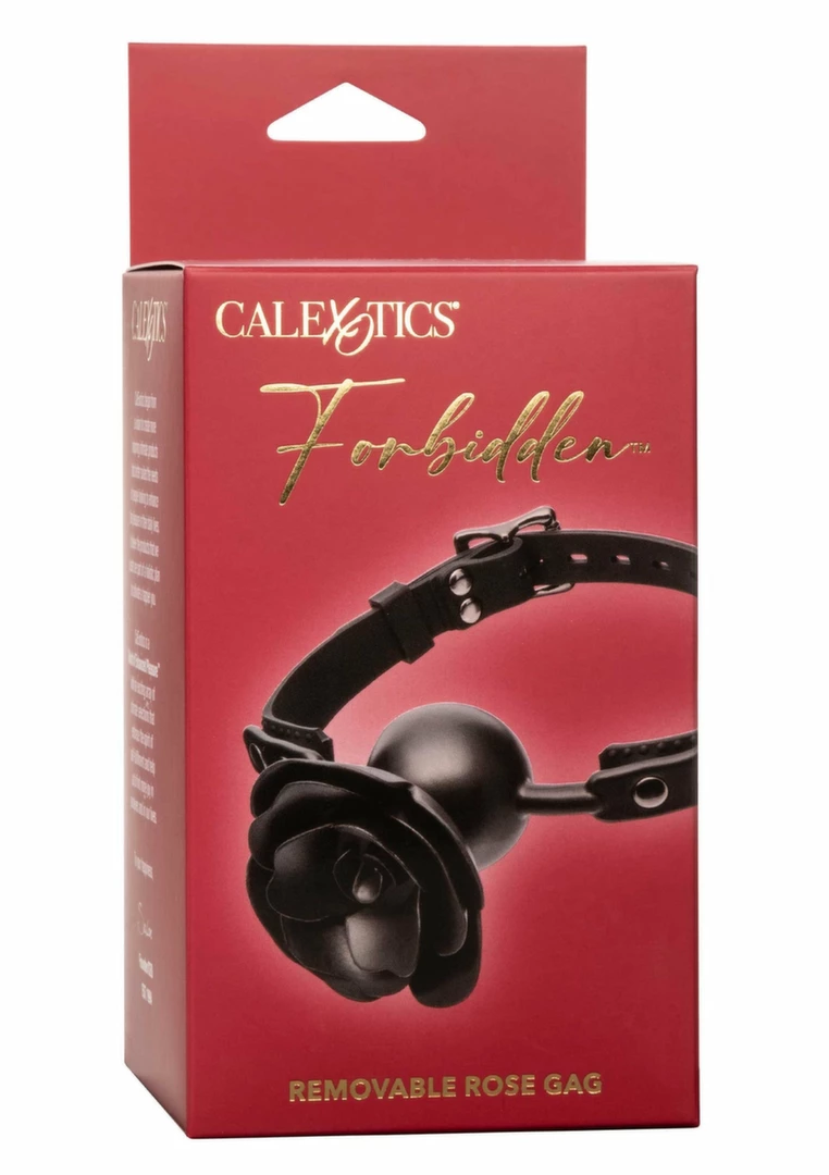 Forbidden Removable Rose Gag Silicone Adjustable Black