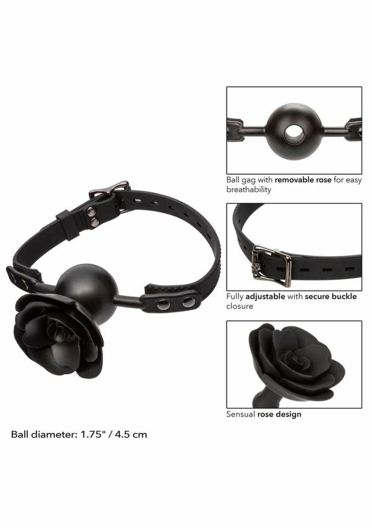 Forbidden Removable Rose Gag silikonowy z odpinanÄ… roÅ¼Ä…
