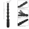 CalExotics Rechargeable X-10 Beads Flexible Silicone 10-Function Black. Anal beads. See functions