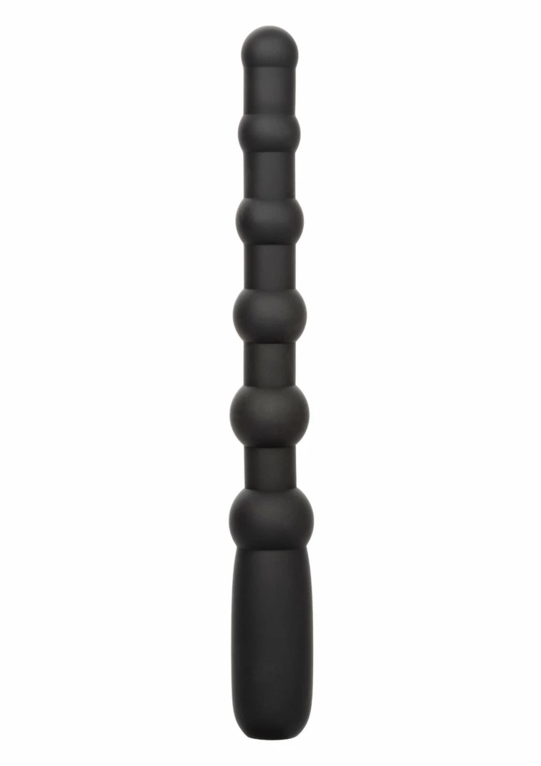 CalExotics Rechargeable X-10 Beads Flexible Silicone 10-Function Black