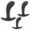 CalExotics Silicone Prostate Kit 3-Piece Set with Pull Handles Black