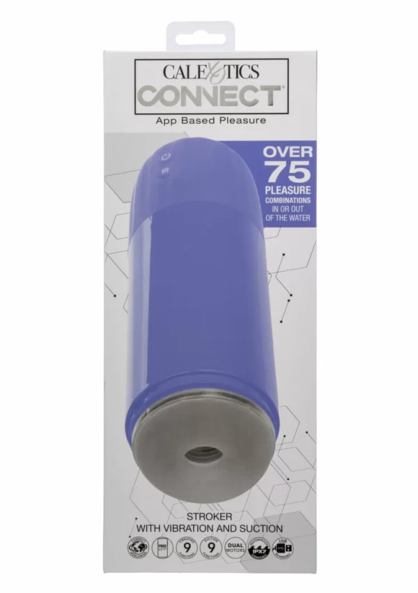 CalExotics Connect Stroker App-Controlled Suction & Vibration System combines 9 vibration modes and app control in a practical