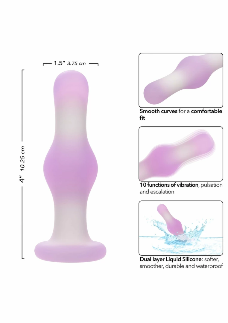 Lavender Haze Bulb Probe Silicone Intimate Massager 10-Function Violet. Butt plug