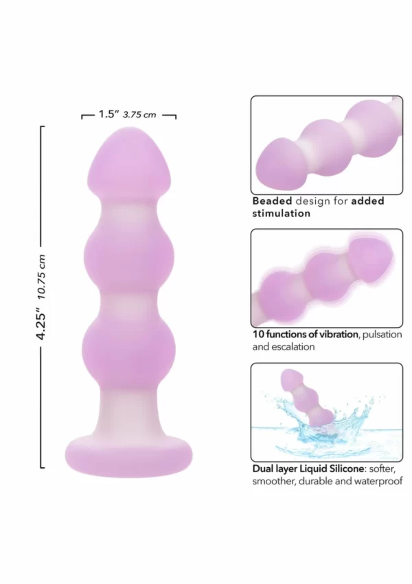 Lavender Haze Beaded Probe silikonowy masaÅ¼er z 10 trybami wibracji