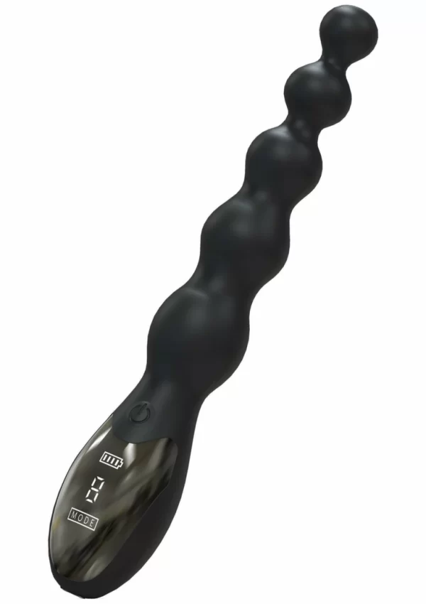 HIDDEN DESIRE EXTREME Beaded Anal Power Vibrator Silicone Black - Anelma HIDDEN DESIRE EXTREME Beaded Anal Power Vibrator Silicone Black