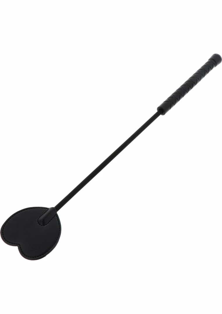Crop Whip Heart bat PU skora koÅ„cowka serce 45 cm czarny