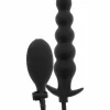 EXTREME Inflatable Ribbed Plug Advance Silicone Adjustable Black - Anelma EXTREME Inflatable Ribbed Plug Advance Silicone Adjustable Black