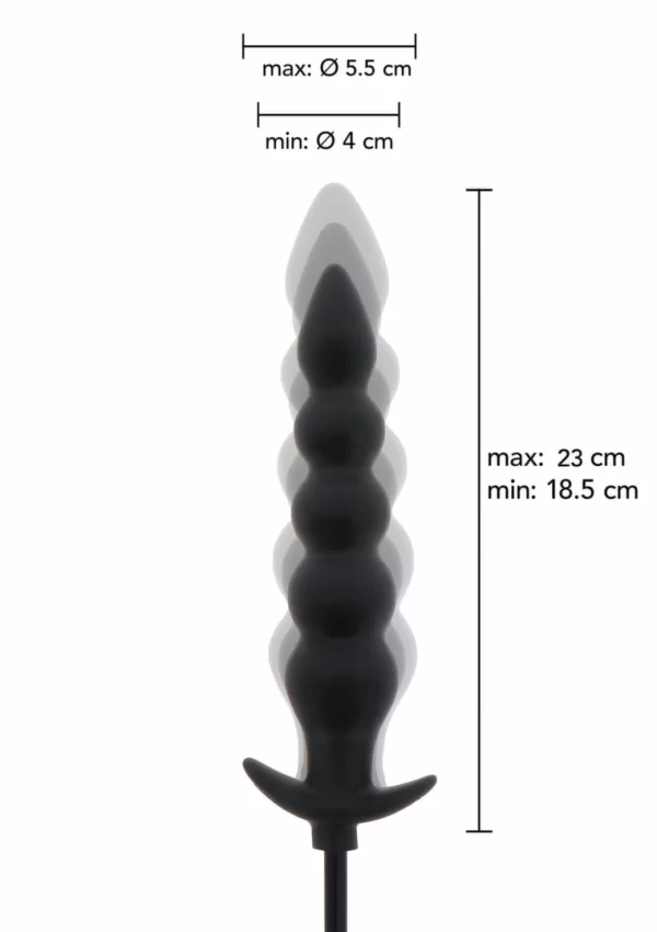 EXTREME Inflatable Ribbed Plug Advance silikonowy