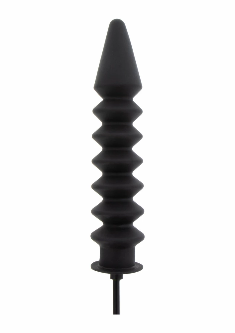 HIDDEN DESIRE Inflatable Ribbed Plug Expert Silicone Black HIDDEN DESIRE Inflatable Ribbed Plug Expert Silicone Black