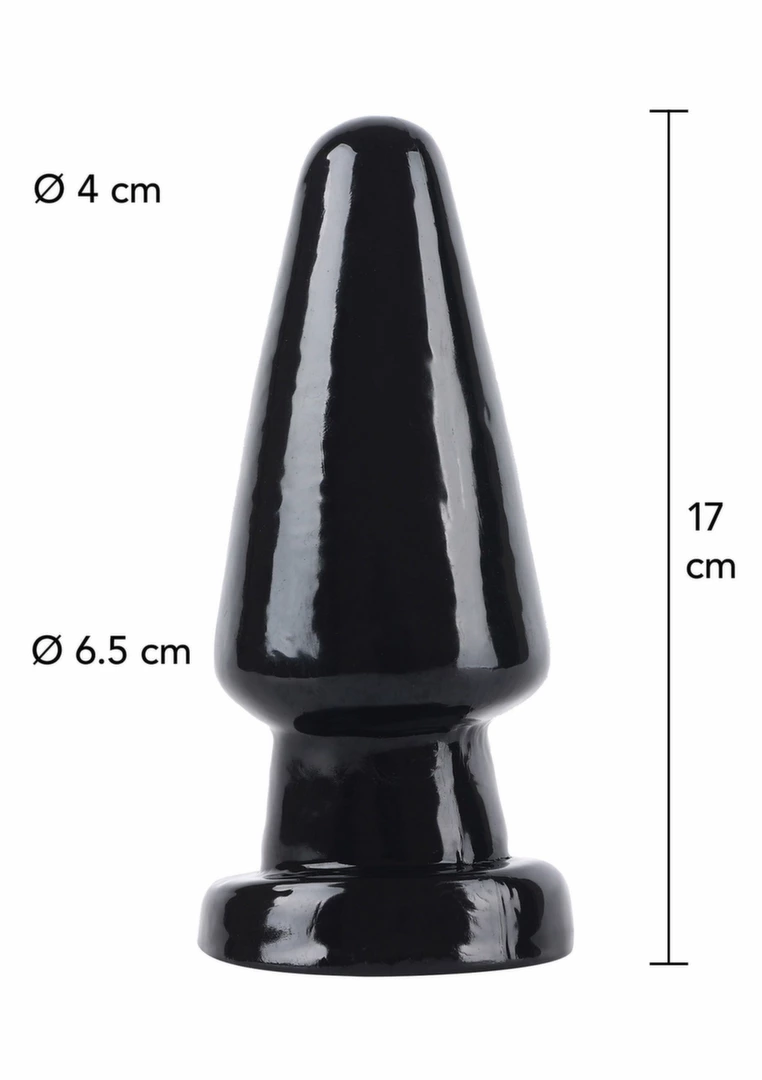 HIDDEN DESIRE Extreme Cone Head Large 17 cm Intimate Plug Black