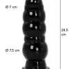 HIDDEN DESIRE Extreme Buttplug Balls 24.5 cm XXL PVC Black