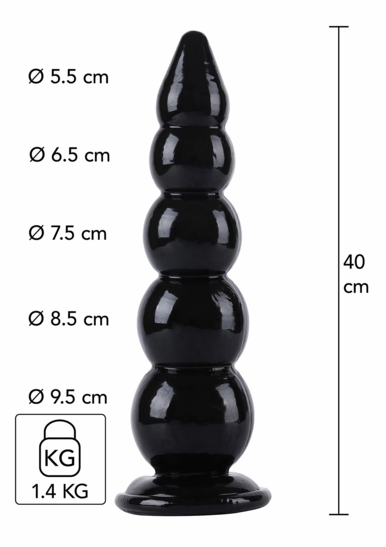 HIDDEN DESIRE Extreme Anal Gear Balls 40 cm - Flexible PVC System