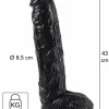 HIDDEN DESIRE Extreme Dong 43 cm XXL Intimate Gear Black - Anelma HIDDEN DESIRE Extreme Dong 43 cm XXL Intimate Gear Black