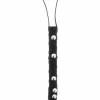 Shots Short Studded Flogger Whip Black PU Leather Compact