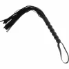 Long Beaded Flogger Whip czarny bat z koralikami PU leather 70 cm