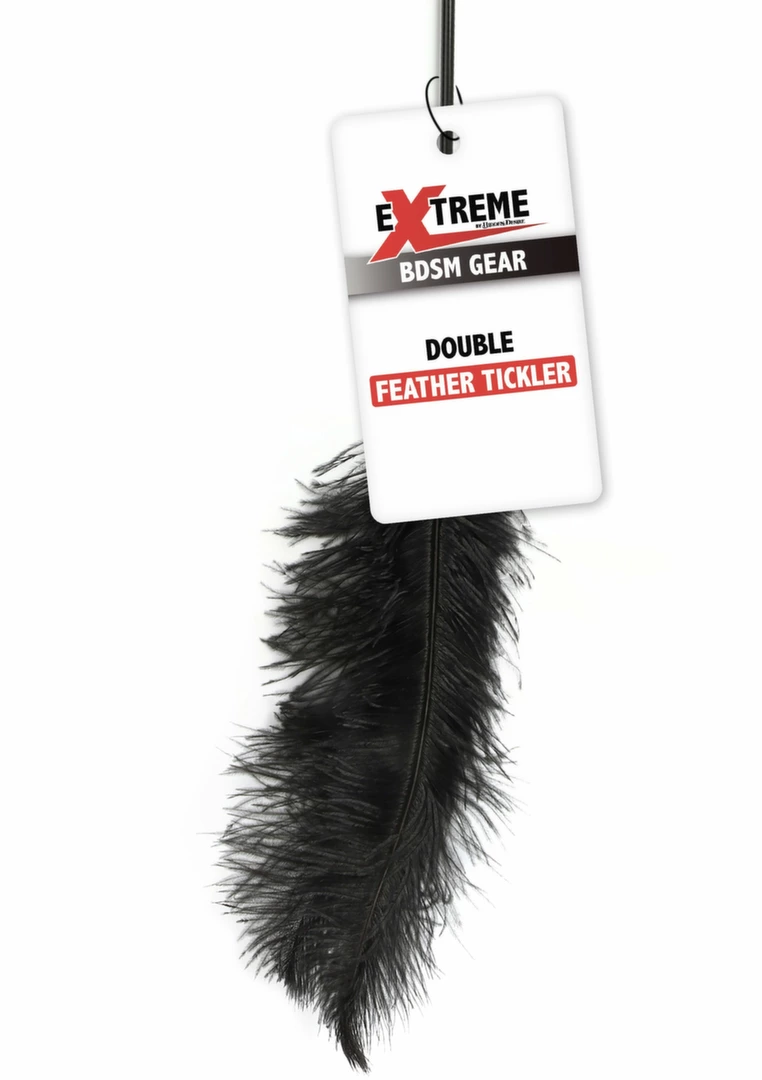 HIDDEN DESIRE Double Feather Tickler Black