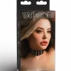 TABOOM Elegant D-Ring Collar Vegan Leather Adjustable Black