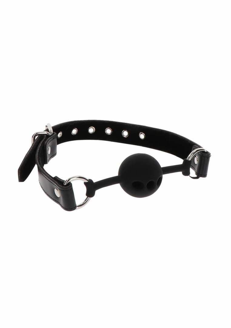 TABOOM Silicone Ball Gag - silikonowy knebel z welurowym podszyciem