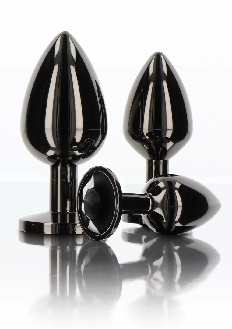 TABOOM Butt Plug With Diamond Jewel M czarny kryształ aluminium TABOOM Butt Plug With Diamond Jewel M czarny kryształ aluminium