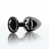 TABOOM Butt Plug With Diamond Jewel Black Aluminium Large L