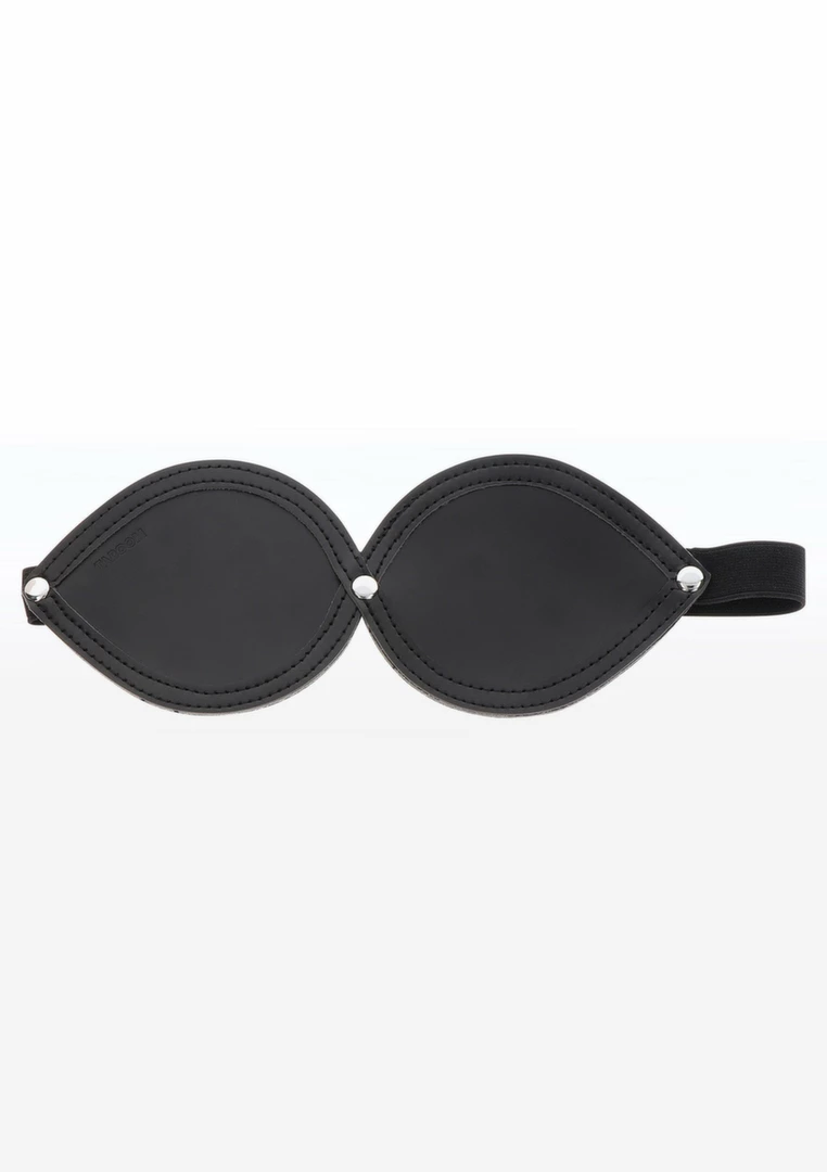 TABOOM Infinity Blindfold Vegan Leather Adjustable Black