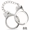 BDSM Heavy Silver Plated - Regulowane kajdanki z kluczykami i pokrowcem