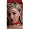 TABOOM D-Ring Collar Deluxe Adjustable Black Vegan Leather TABOOM D-Ring Collar Deluxe Adjustable Black Vegan Leather