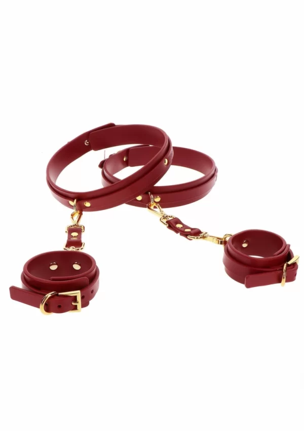 TABOOM Wrist to Thigh Cuff Set Vegan Leather Adjustable