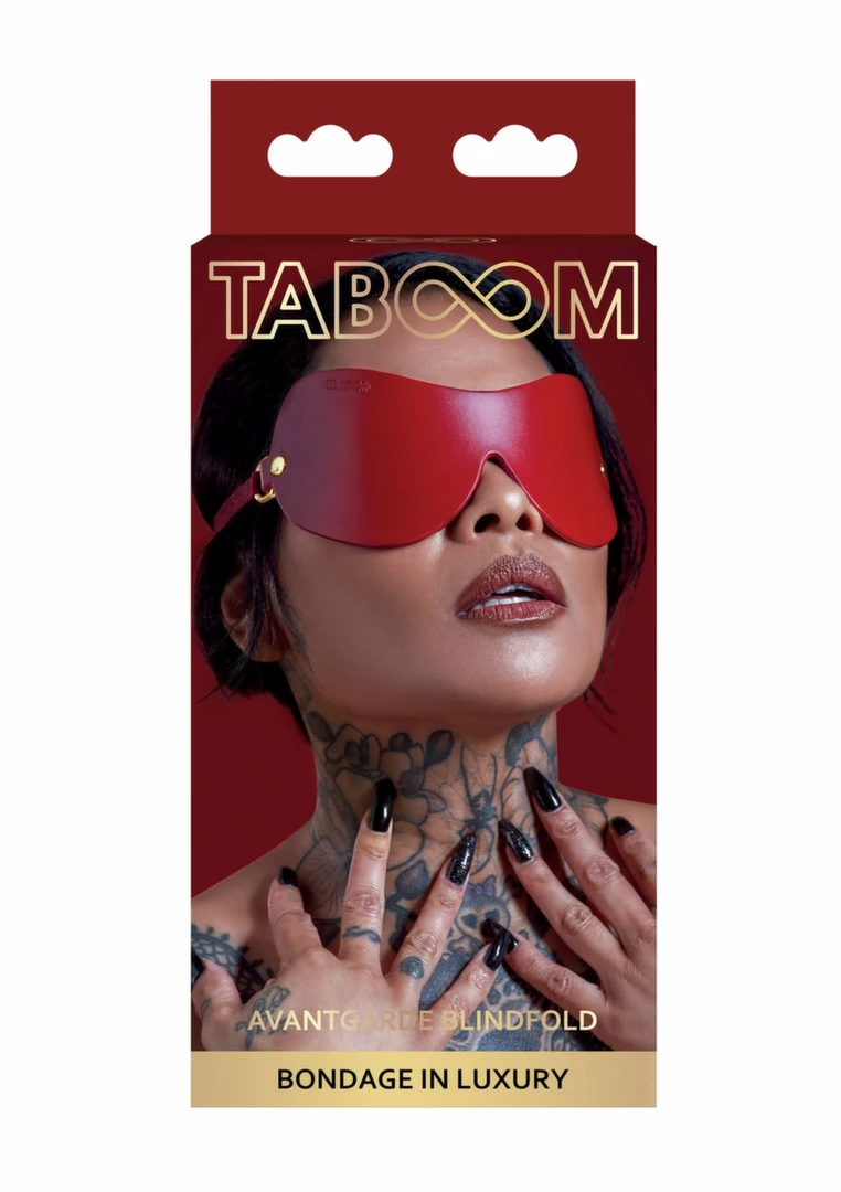 Taboom Avantgarde Blindfold luksusowa opaska na oczy czarna - Anelma Taboom Avantgarde Blindfold luksusowa opaska na oczy czarna