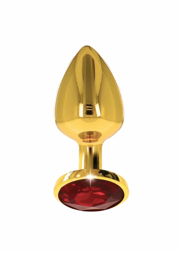 TABOOM Plug With Diamond Jewel Gold Aluminium Red Crystal S
