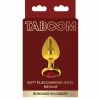 TABOOM Plug With Diamond Jewel Gold Aluminium Red Crystal M