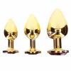 Taboom Plug With Diamond Jewel L zÅ‚oty z czerwonym krysztaÅ‚em
