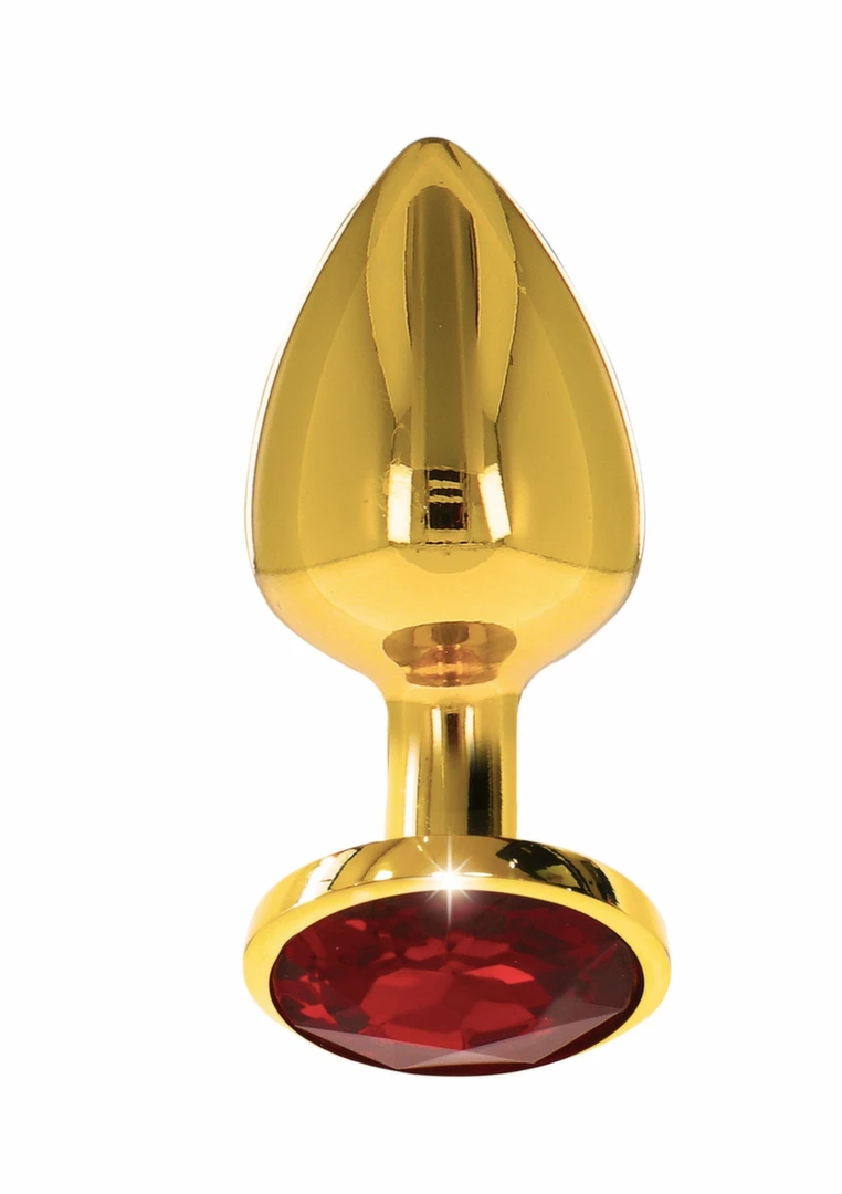 TABOOM Plug With Diamond Jewel Gold Aluminium Red Crystal L