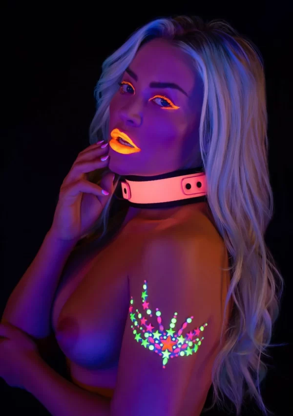 TABOOM Glow in the Dark Collar & Chain Leash