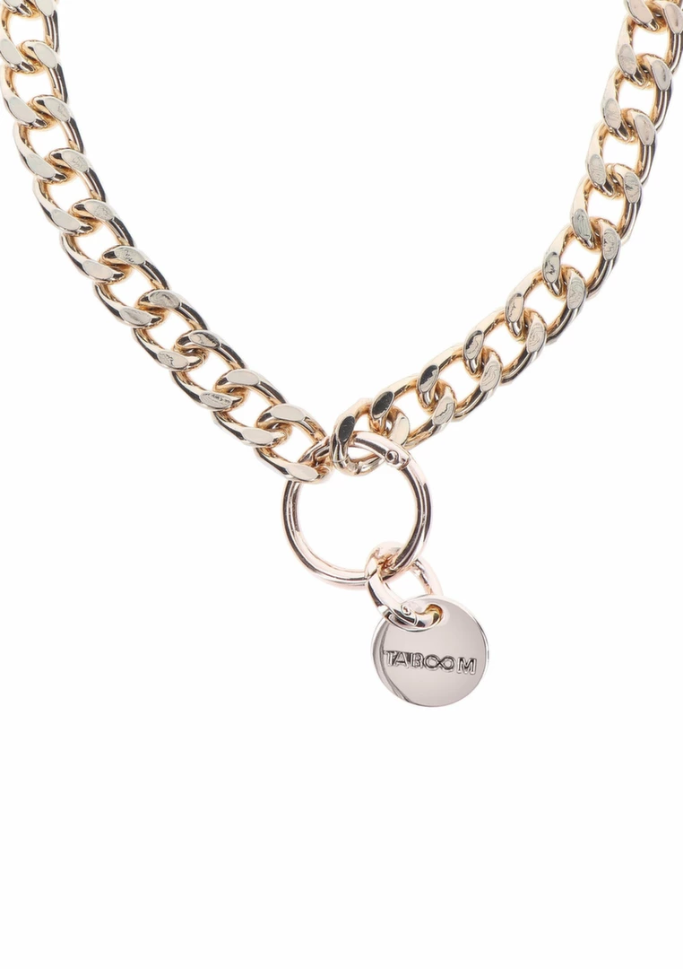 TABOOM Dona Statement Collar & Leash Rose Gold Vegan Leather