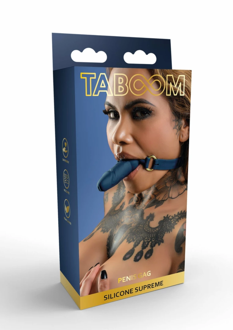 TABOOM Silicone Penis Ball Gag - silikonowy knebel z anatomicznym ksztaÅ‚tem