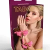 Taboom Malibu Wrist Cuffs Pink Vegan Leather Adjustable Gold