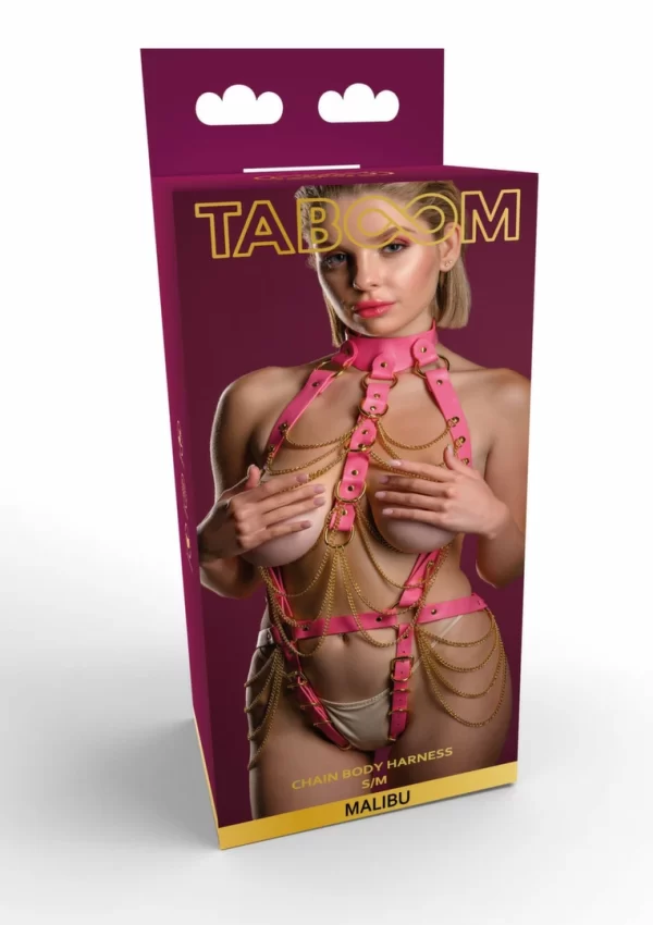 Taboom Malibu Body Harness roÅ¼owy - uprzÄ…Å¼ z Å‚aÅ„cuszkami