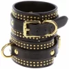 TABOOM Studded Ankle Cuffs Set Black-Gold Adjustable Luxury