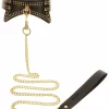 TABOOM Studded Collar and Leash czarny z zÅ‚otymi Ä‡wiekami