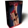 TABOOM Wild Roses Ankle Cuffs Set Premium Faux Leather Red