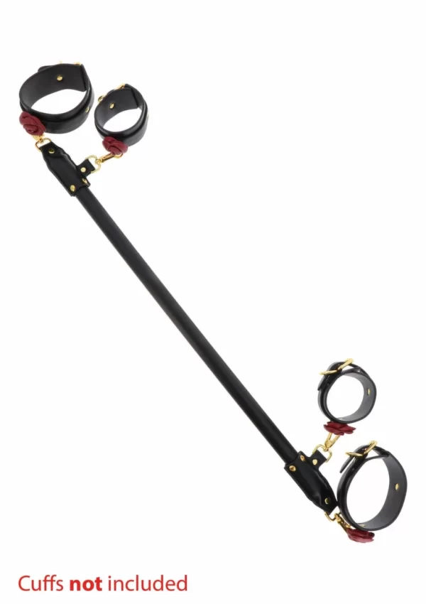 TABOOM Wild Roses Spreader Bar Gold Accents Faux Leather
