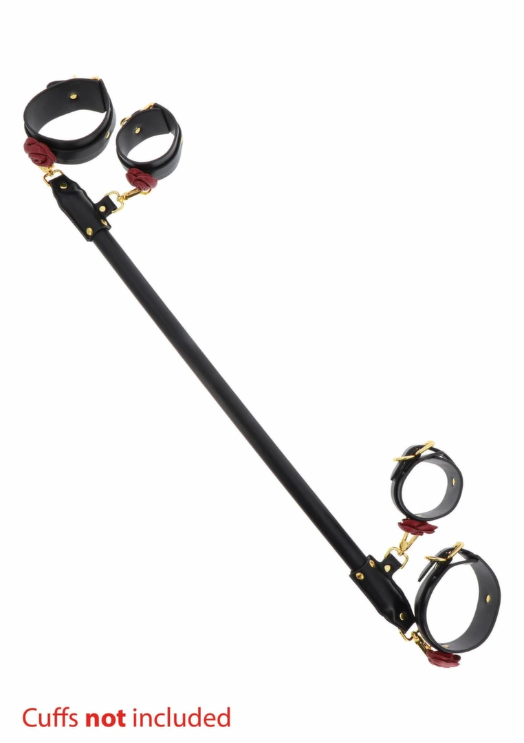 TABOOM Wild Roses Spreader Bar Gold Accents Faux Leather