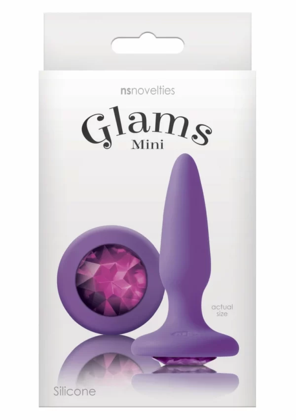 NS Novelties Glams Mini Rainbow Gem silikonowy korek z kolorowym krysztaÅ‚em