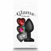 Glams Xchange Heart Small Silicone Plug with Interchangeable Gems. Butt plug